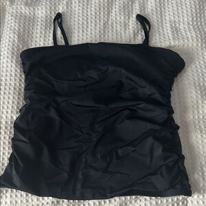 Black Venus Ruched Swim Suit Top. Size 12.
